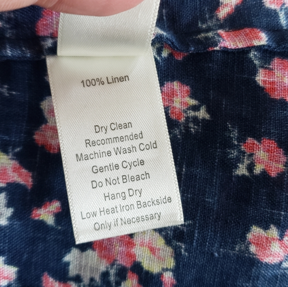 Longsleeve floral linen blouse - Picture 10 of 10
